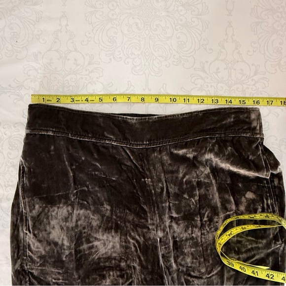 Madewell Velvet Wide Leg Huston Crop Pants Size Large with Pockets - Picture 7 of 10